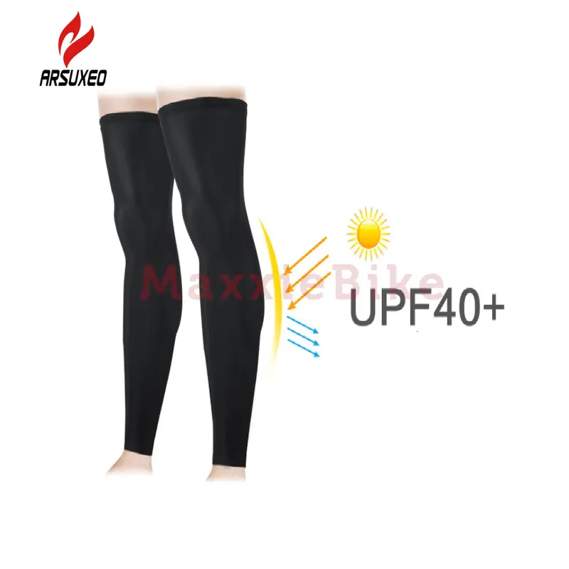 ARSUXEO Manset Kaki Sepeda Leg Sleeve Warmer Sun Screen Legging Cycling Outdoor Sports TT01 8