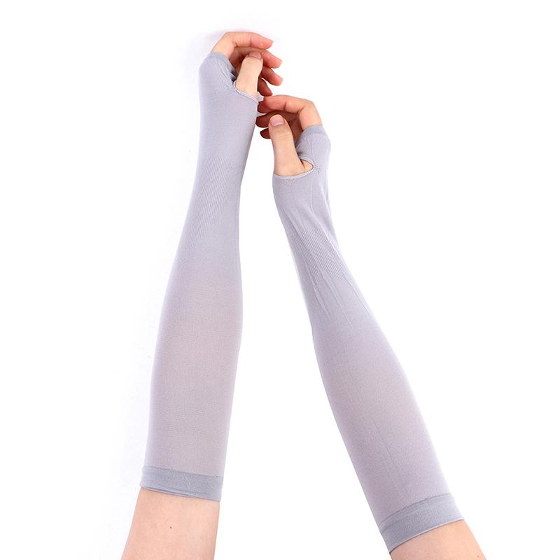 Product Introduction of Tay Áo Chống Nắng, Chất Liệu Lụa Lạnh Cánh Tay Áo, Chống Tia UV, Chống Trượt, Thích Hợp Cho Các Hoạt Động Ngoài Trời Mùa Hè, Chẳng Hại Đi Xe Đạp độ đàn hồi tốt đen và cam 34