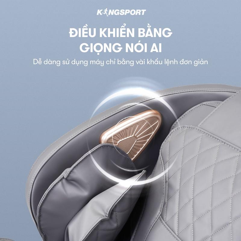 Ghế massage KINGSPORT G83 hệ thống con lăn hiện đại, con lăn lòng bàn chân 3 cấp độ, nhiệt hồng ngoại kép 5