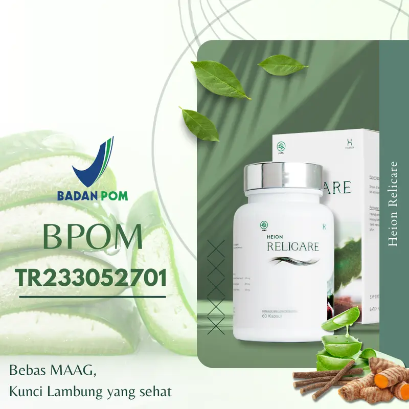 HEION RELICARE -  Meringankan Gangguan MAAG dan LAMBUNG HEION OFFICIAL BPOM 2