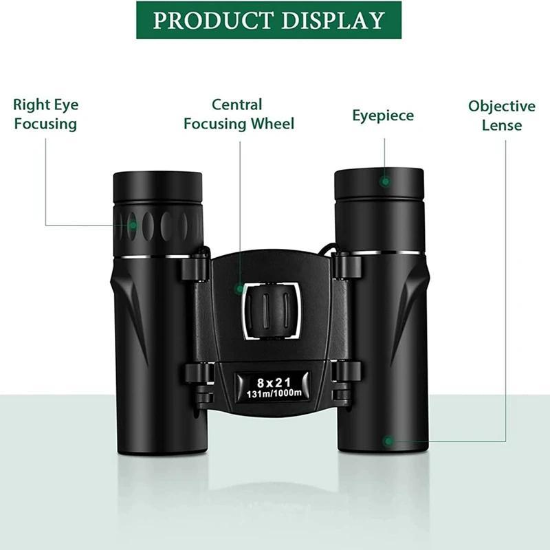 Product Introduction of 8x21 Mini Pocket Binoculars, Compact Lightweight Binoculars, Fully Coated Lens Binoculars for Travel & Hiking 2