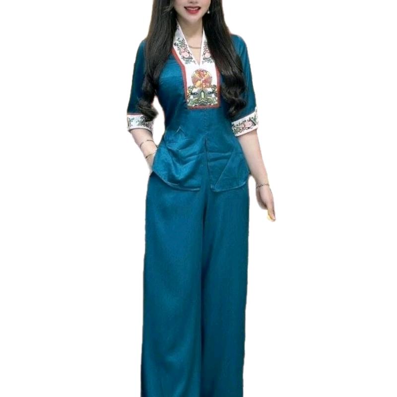 ( Diệu Thu) pháp phục, đồ lam đi chùa nữ kiểu La Hán lụa xước tay lỡ, đồ lam bigsize, áo nhật bình cách tân