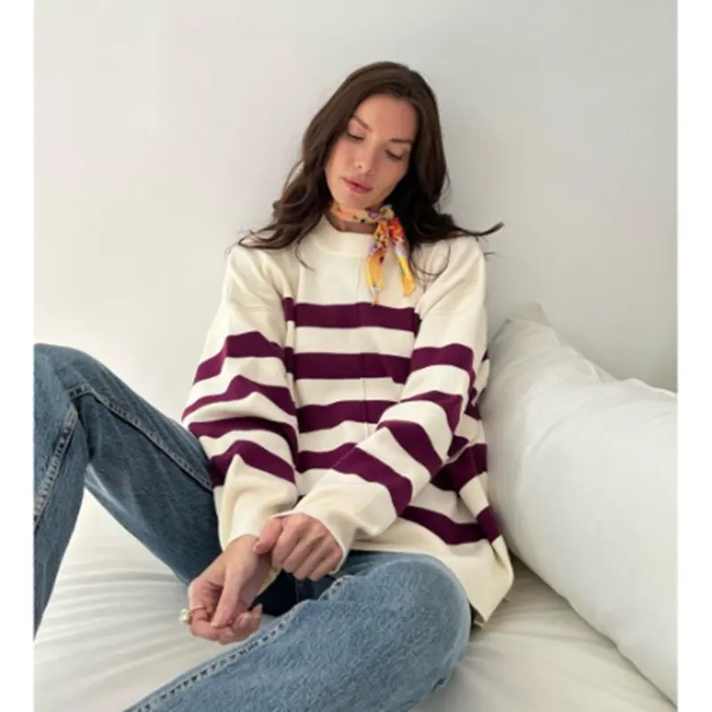 DIana Sweater Rajut Wanita Setrip Premium  Knitwear Santai Lengan Panjang - Baju Rajut cewek Simple - Atasan Rajut Crop Top - Cardigan Outer  Basic Oversize Hitam Kardigan 3