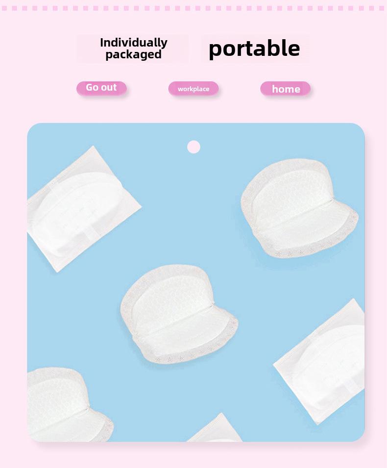 Product Introduction of Disposable Anti-Overflow Breast Pad 100 Pieces Breastfeeding Breast Pad Pregnant Women Spill Prevention Breast Pad Soft Breathable Independent Packaging 3