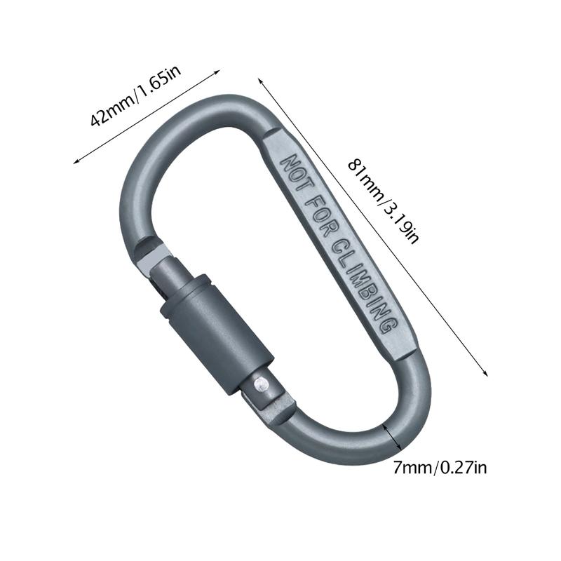 Product Introduction of Heavy Duty Twistlock D-Shape Buckle Rock Climbing Carabiner Replacement Aluminum Alloy Mountaineering D Ring Clip 0