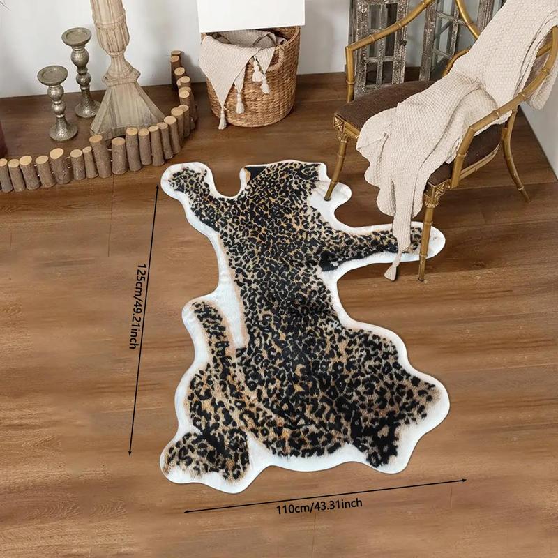 Leopard/Tiger Rug, 1 Count Non-slip Floor Carpet, Decorative Mat for Home Living Room Bedroom 3