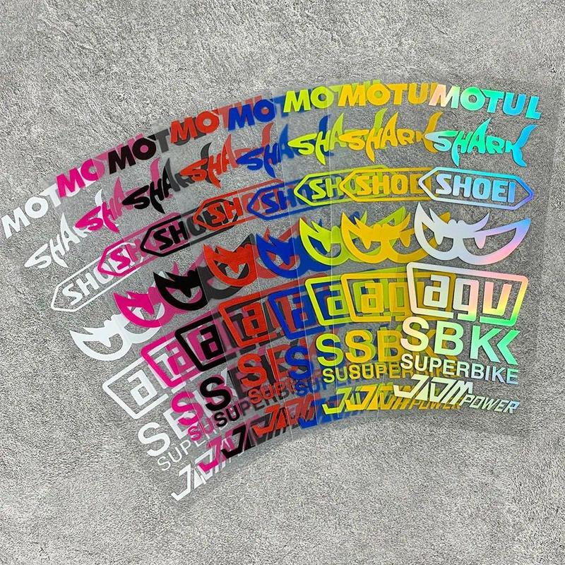 Motorcycle Car Waterproof Sticker, 1 Count Motorcycle Helmet Mudguard Decorative Sticker, Car Exterior Accessories for Motorcycle Car 7