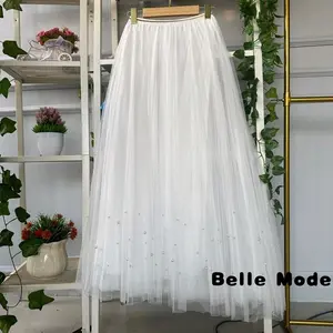 Keenanoutfit Tutu Pearl Rok Panjang Plisket Tutu Mutiara Skirt Tille Halus Import Bangkok Realpick