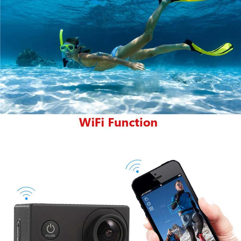 Motion Camera, 4K HD Camera Wifi Diving Sports Camera DV Waterproof Outdoor Underwater Camera 5