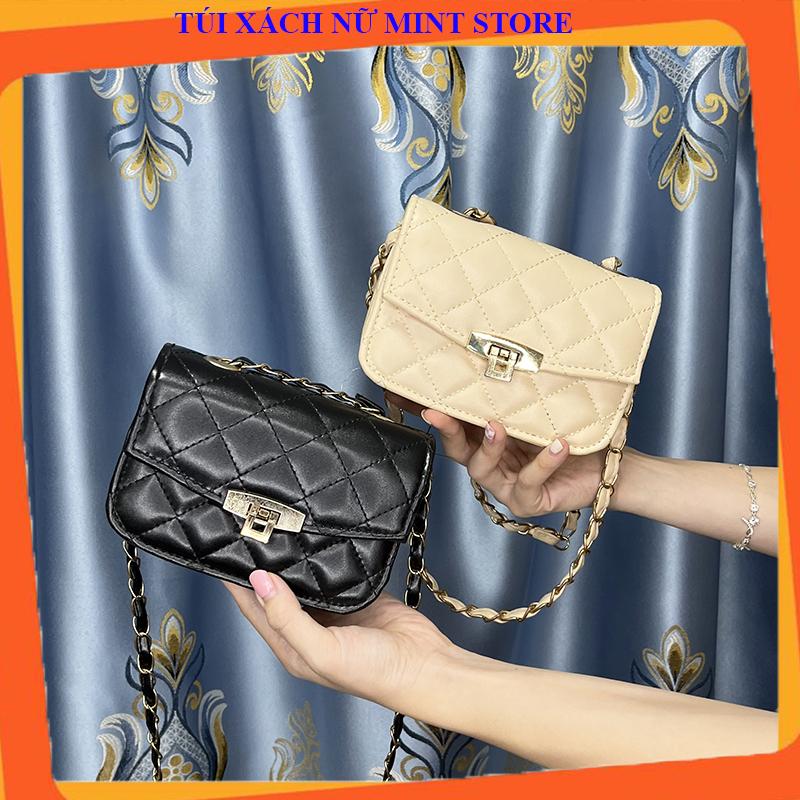 Túi Mini Nữ Đeo Chéo Kẹp Nách Khóa Gập Vừa ĐT Mã 415 Bag Da Đeo Vai