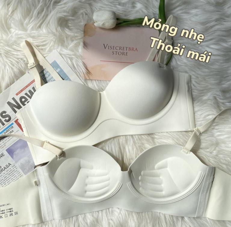 [Áo Lùi Size] Áo Lót Nữ Nâng Độn Vóng 1 Không Gọng Tạo Khe  Áo Bra Su Đúc Không Gọng Không Đường May Mút Mỏng Nhẹ 1.5cm Thoải Mái -- VN230861