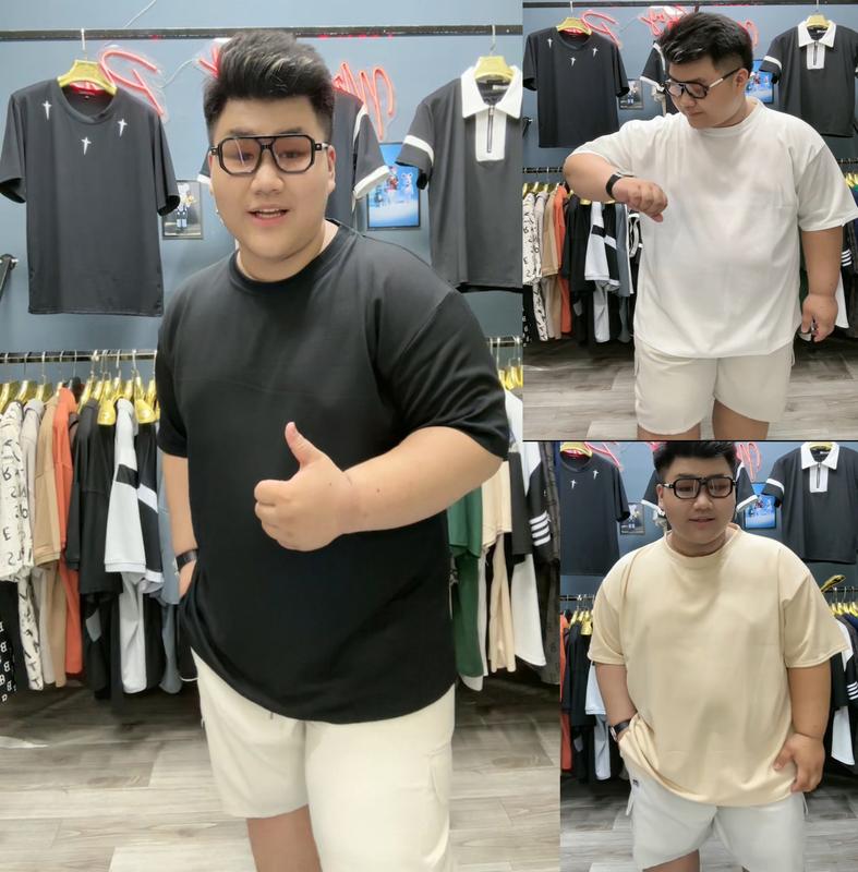 áo Thun Cổ Tròn , 5 màu lực chọn,Có Bigsize 65Kg - 140Kg, thun cotton cá sấu mặc nhẹ nhàng có lỗ thoát khí thoáng mát cho mùa hè Nam Menswear Kem Shirt Nhung