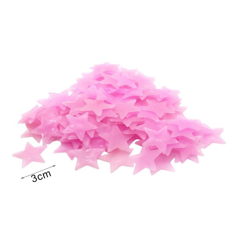 Miếng Dán Tường, Dạ Quang 3D, Chất Liệu PVC, Ngôi Sao Dạ Quang, 20 Cái / 50 Cái, Thích Hợp Cho Phòng Ngủ, Miếng Dán Trần Tường 4