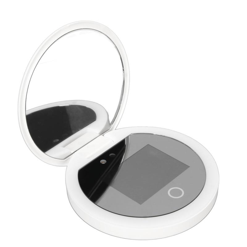 Pocket Mirror UV Mirror Sunscreen Testing Camera with Light 2X Magnification Travel Makeup 3.5in Pocket Size 0