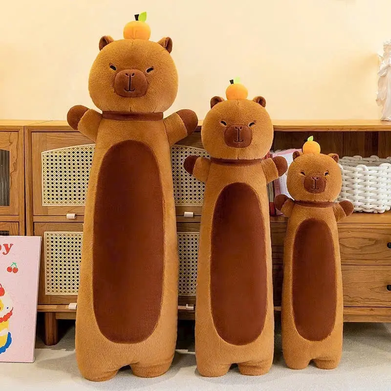 Gối ôm hình cappybara đội quả cam có các kích thước 70cm, 90cm và 110cm 1