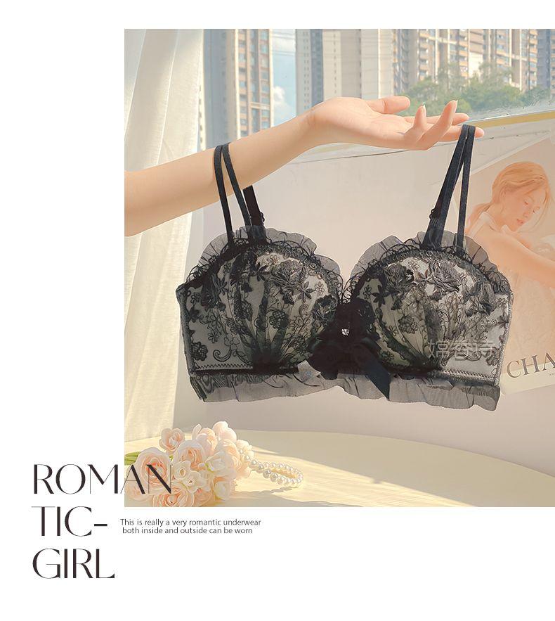 Product Introduction of Bra Lace Wireless Bra for Small Busts, Side Support, Lingerie, Comfort, Bridal, Print,  Anti-Sagging, Sweet & Sexy Design, Push-Up Bra for Women Womenswear 33