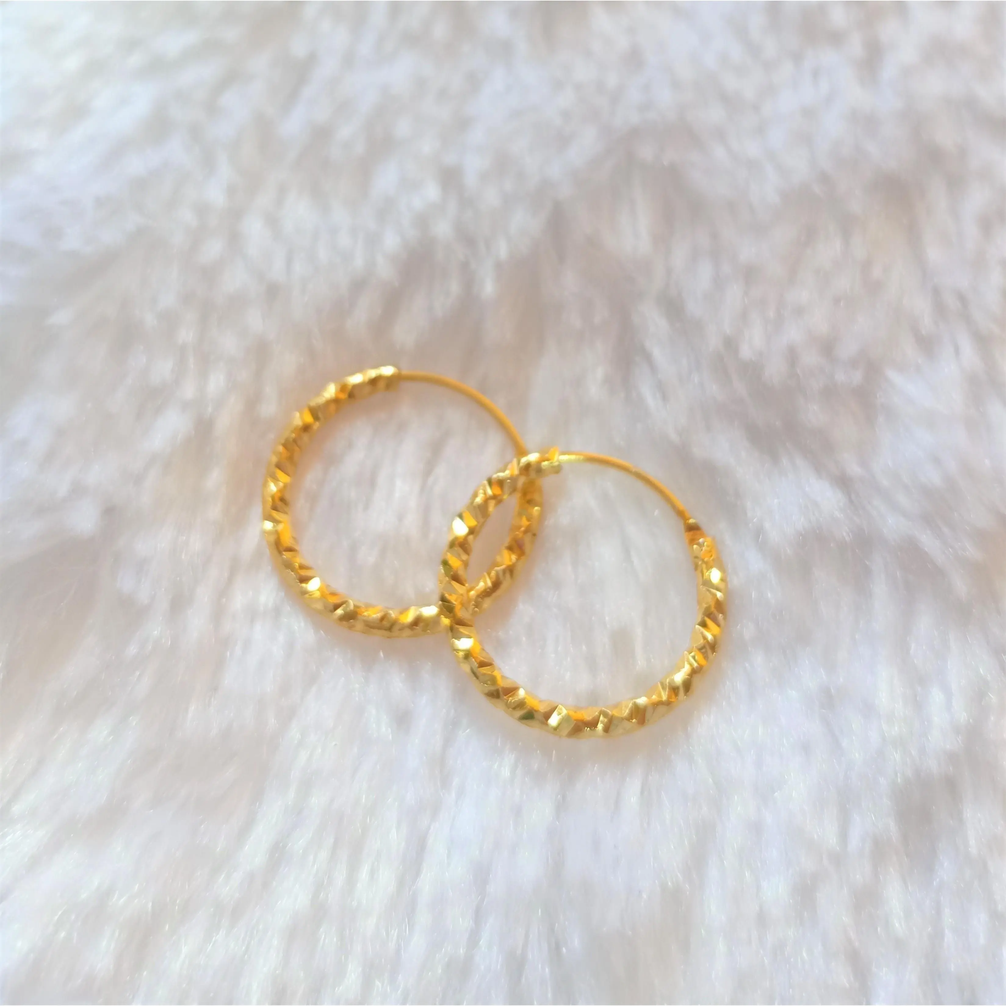 ANTING GIPSY,ANTING HOOP XUPING Titanium 24k  ANTING BULAT HOOP MEWAH FASHION Free Ongkor dan COD.