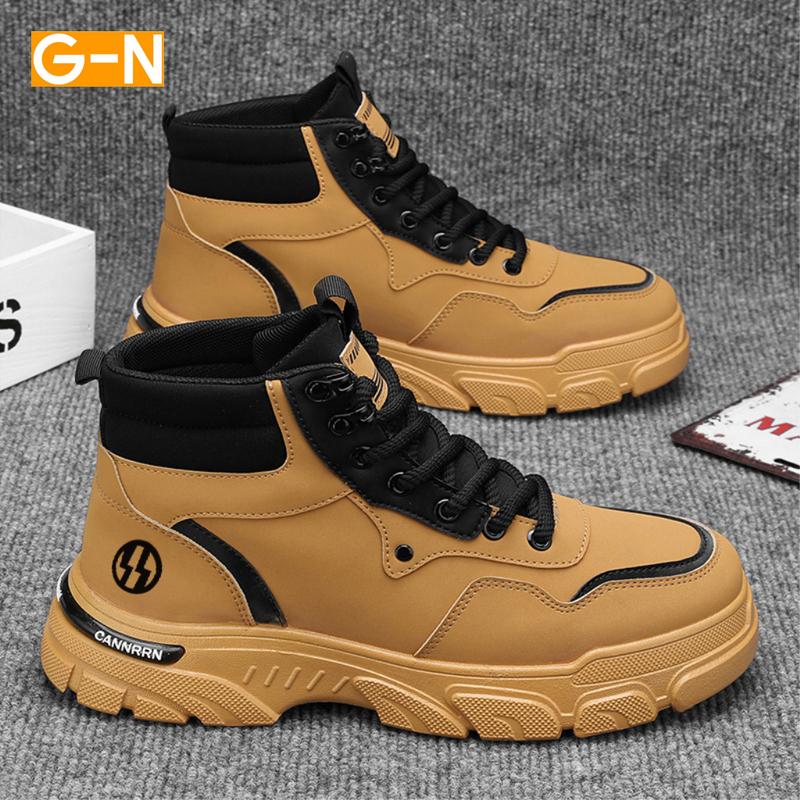 Giày Bốt Martin Thời Trang Kiểu Dáng Khỏe Mạnh Giày Nam Phong Cách Retro Anh Quốc - Giày Nam Thời Trang Giày Da Chống Thấm Nước Ngoài Trời