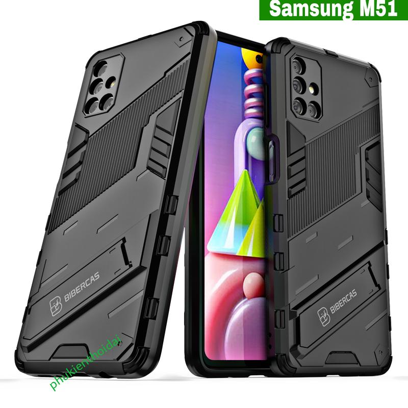 Ốp lưng cho Samsung M51 Iron Man Ver 2 chống sốc giá đỡ xem phim bảo vệ camera