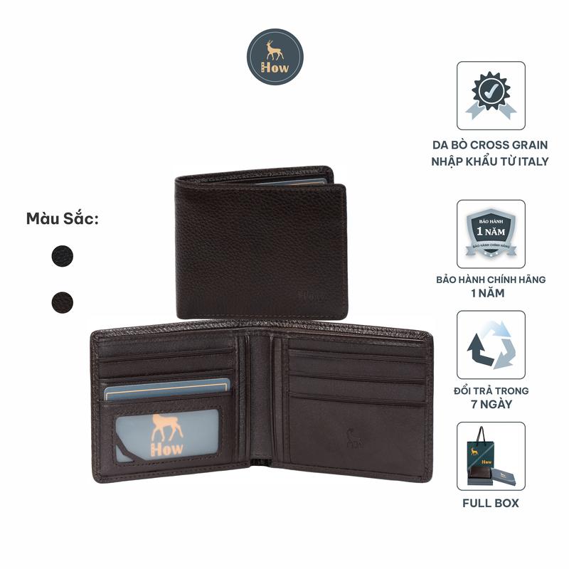 Có Khắc Tên) Ví Nam Da Bò Nhập Khẩu Chất Da Cao Cấp Chống Nước HNK6 Wallet Chữ Nhật