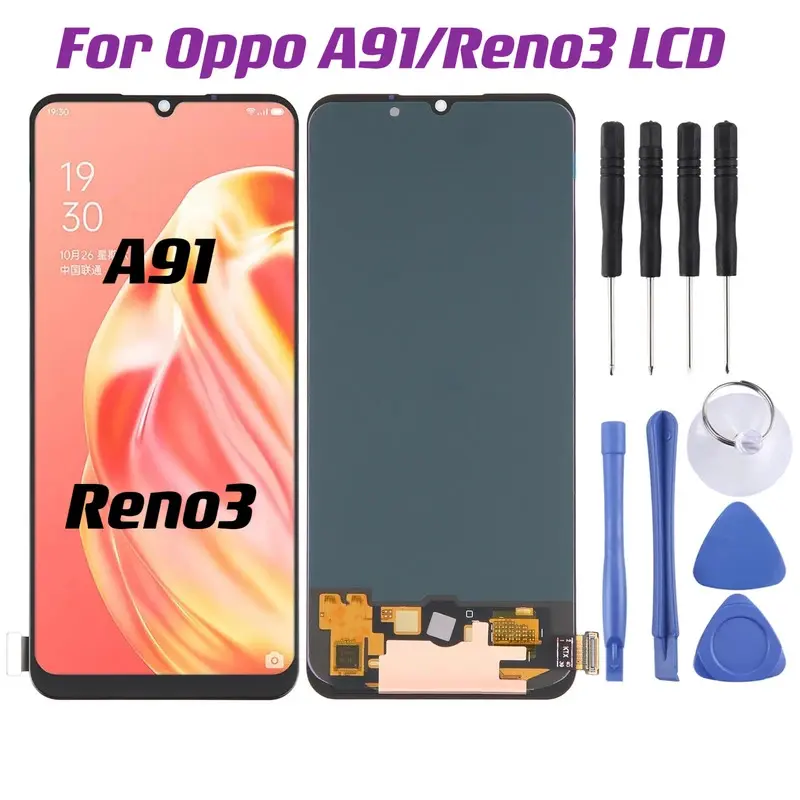 6.4"The screen is suitable for oppo A91 Reno3 screen assembly mobile phone LCD glass inside and outside display touch screen