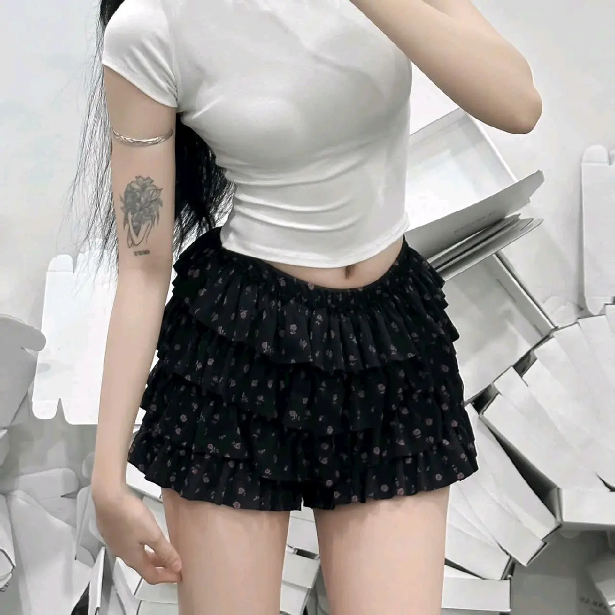 Quần thun hoa nhí freesize