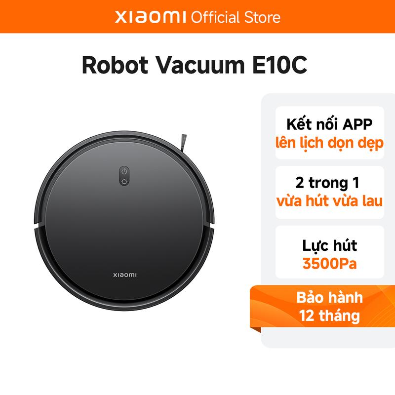 Robot Hút Bụi Lau Sàn Xiaomi E10C Lực Hút 3500Pa Máy Hút Bụi Làm Sạch Sàn Nhà Hiệu Quả Điều Khiển Thông Qua Ứng Dụng Mihome - Hàng Chính Hãng Bảo Hành 12 Tháng
