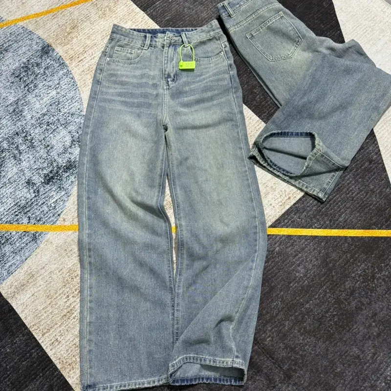 HAP (S-2XL) Quần jeans suông màu xanh lạ chất jeans mềm có 2 chiều dài 95cm và 103cm mã P3242 | BigBuy360 - bigbuy360.vn