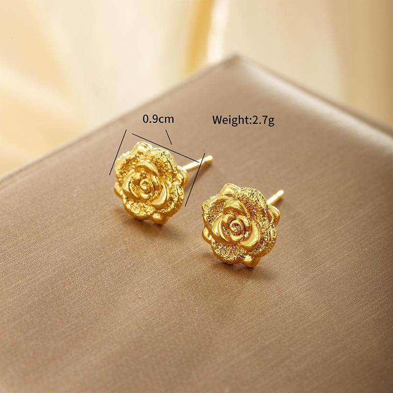 Product Introduction of Flower Stud Earrings! Retro Flower Design, Fairy - style Fashion Jewelry 6