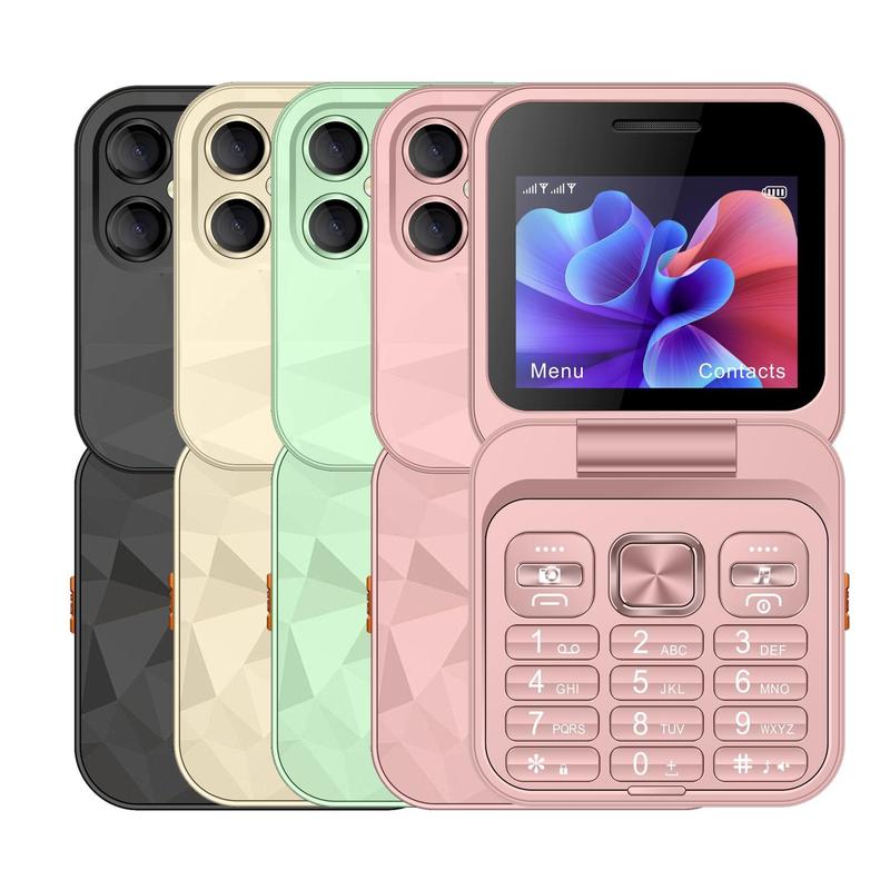 FUFFI Mini Folding Flip Mobile Phone with Colorful Rhythm Light Effect ...