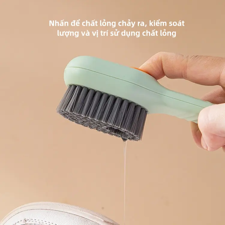 Bàn Chải Làm Sạch Giày, Đa Năng, Có Thể Thêm Chất Tẩy Rửa Giặt, Bàn Chải Giày Phân Phối Chất Tẩy Rửa Giặt Tự Động, Lông Mềm, Không Làm Hại Giày