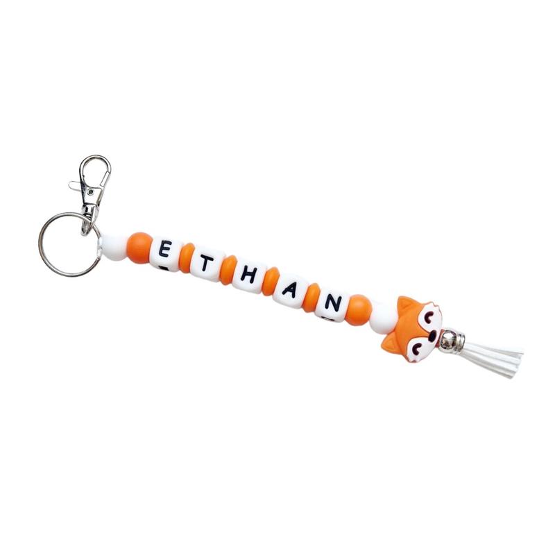 Silicone Fox Personalised Keyring 0