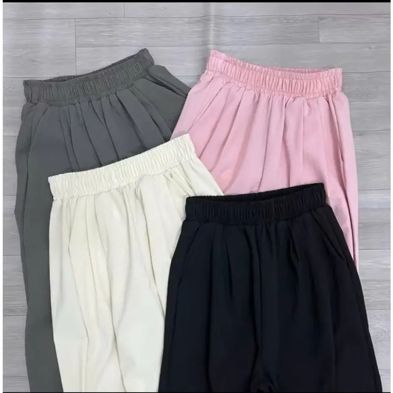 { combo 2 quần} Quần suông chất vải đũi vân mây. Phong cách trẻ trung năng động và cá tính