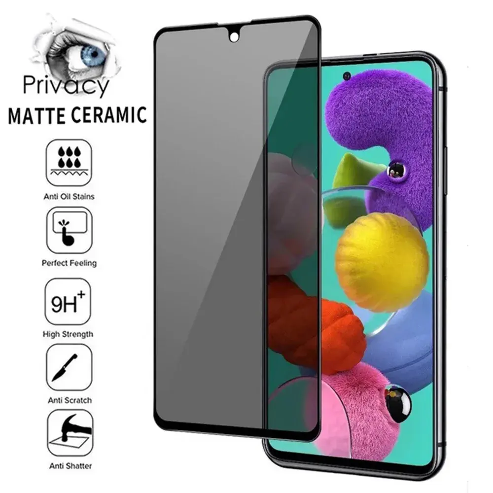 Full coverage reinforced tempered privacy glass film For Samsung Galaxy S24 S23 S22 S21 Plus S23 S21 S20 FE Samsung Galaxy M55 M54 M53 M52 M34 M33 M32 M31 M23 M22 M15 M14 M13 M12 Screen Protector