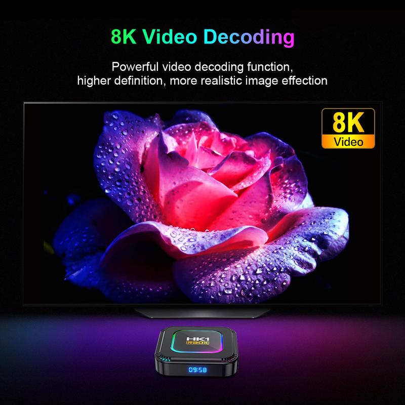 Product Introduction of Android 13.0 TV Box,HK1 RBOX 4GB RAM 64GB ROM Quad-Core WiFi6 BT5.0 8K HDR10+ Ultra HD USB3.0 16