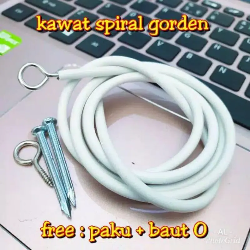 tali Kabel kawat gorden vitrage spiral kupu kupu minimalis