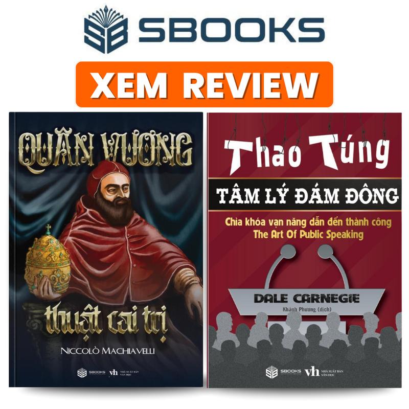 Sách - Combo 2 Cuốn - Quân Vương (Thuật Quản Trị) + Thao Túng Tâm Lý Đám Đông - Sách Phát Triển Tư Duy Quản Trị Bản Thân Hay Nhất 2024 - sách Sbooks chính hãng