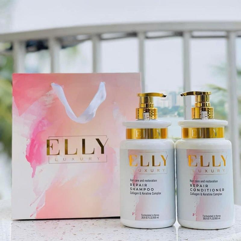  Dầu gội ELLY LUXURY 1600ml phục hồi tóc siêu mềm mượt đặc trị gàu giảm gãy rụng tóc làm sạch và chăn sóc da đầu thích hợp với mọi loại tóc. Kích thích mọc tóc ngăn ngừa và trị nấm da đầu. Cung cấp độ ẩm và dưỡng chất giúp tóc óng ả và mềm mượt hơn.... 