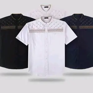 Baju Koko Dewasa Bordir Jasuke Lengan Pendek Pria Muslim Kain Panjang Samping Putih atletis size l baju kurta kokopria Kombinasi Toyobo Katun Hitam Nyaman