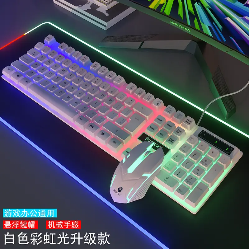 Bộ Bàn Phím Cơ, Cảm Giác Bàn Phím Và Chuột, Thích Hợp Chơi Game, Máy Tính Để Bàn Và Máy Tính Xách Tay, Thông Dụng, Mũ Treo, Cảm Giác Cơ Học 4