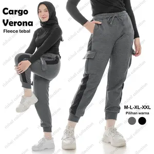 Rishal - Celana Joger VERONA Trendy Pria Wanita Premium Terbaru Exclusive Lembut Nyaman Sport Bahan Fleece Kualitas Terbaik Desain Premium Elegant
