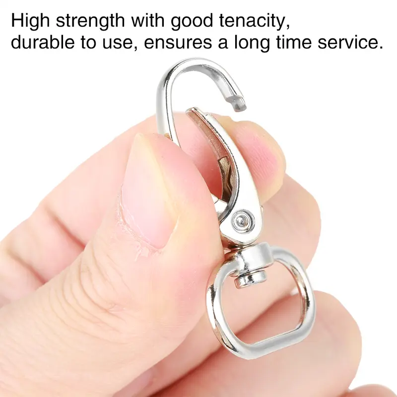20Pcs Zinc Alloy Bag Clasps Swivel Trigger Clips Keychain Key Ring Hooks (20mm) 3