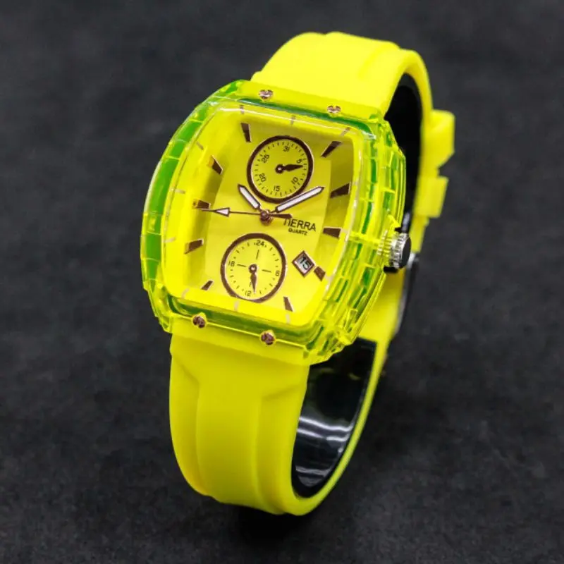 JAM TANGAN WANITA TIERRA TR-2202 FASHION ORI TANGGAL AKTIF TALI RUBBER 7