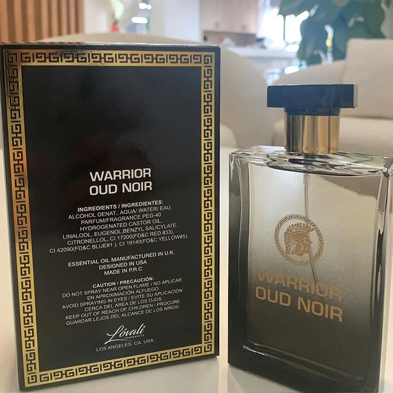100ml Men's Warrior Oud Noir Perfume, Refreshing Combination Of Woody Floral & Fruity Scents, Perfume for Men, Daily Use for Dating, Party, Travel 3
