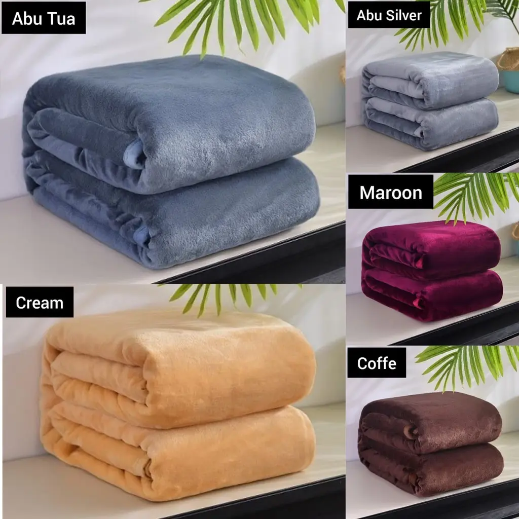 Selimut Bulu Halus Dewasa Motif Polos / Selimut Polos Aesthetic Import Murah Terlaris 150 x 200 dan 130x180 New Arrival