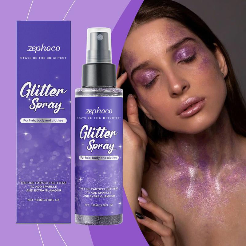 Purple Shimmer Body Spray 100ml | Quick-Drying Sparkle Mist for ...