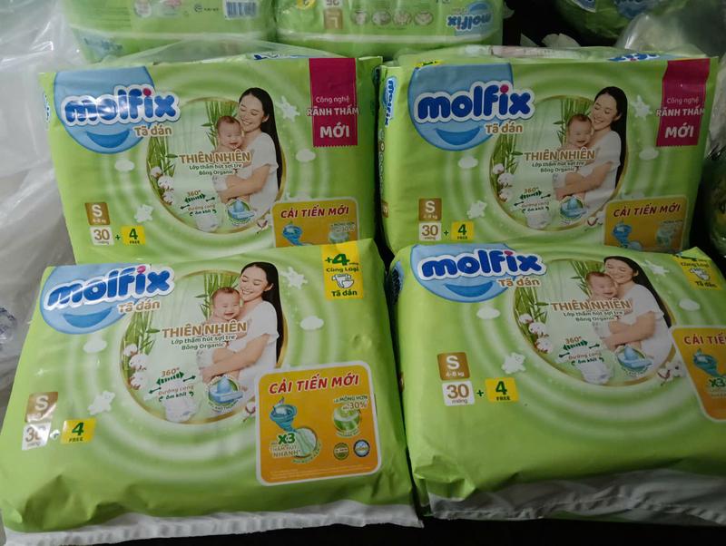 COMBO 2 GÓI TÃ DÁN MOLFIX ĐỦ SIZE MẪU MỚI NB/S/M/L