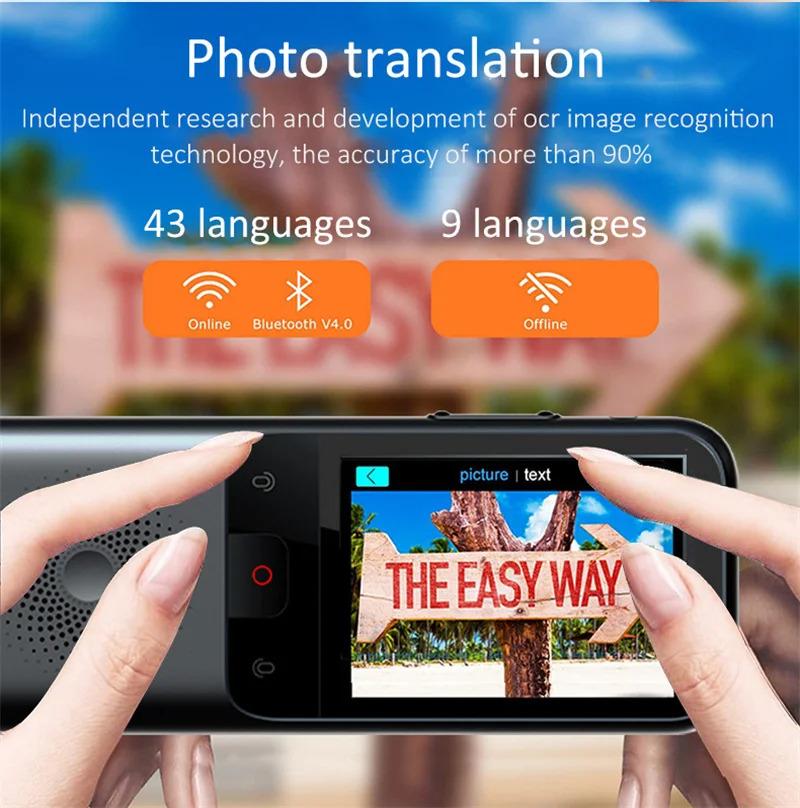 Product Introduction of Portable Intelligent Voice Translator, Interactive Real-Speech, Offline Translation Machine, Business Travel, T11, 134 Languages 28