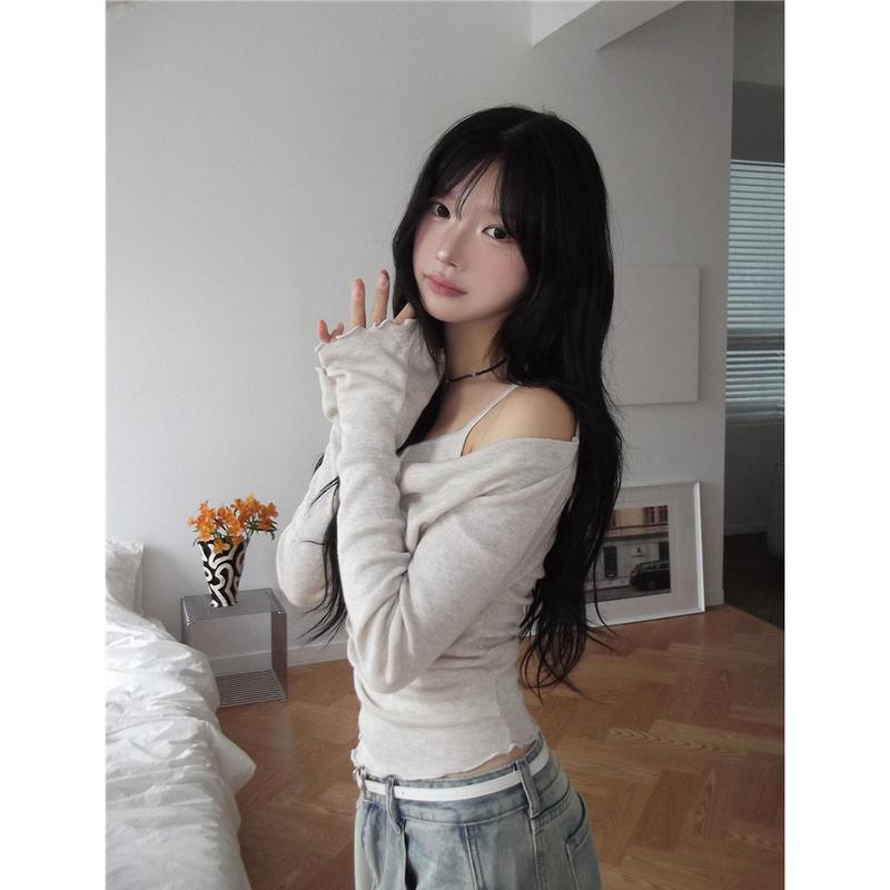 Áo Thun Nữ Trễ Vai Khâu Dài Tay, Hàng Mới Về Mùa Thu, 251016 | BigBuy360 - bigbuy360.vn