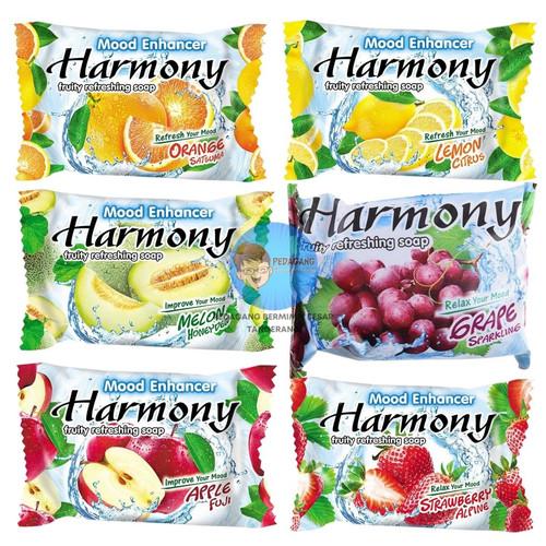 Sabun Mandi Harmony Batang (Jual Eceran) - Aroma Buah Lemon Orange Wanginya  Tubuh  Soap Mencerahkan Tangan Membersihkan 3